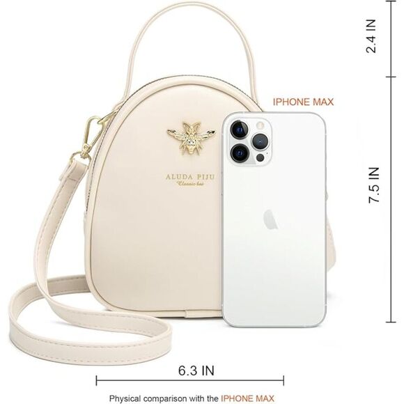 Women Beige Imported Faux Leather Stylish Small Crossbody Messenger Bags